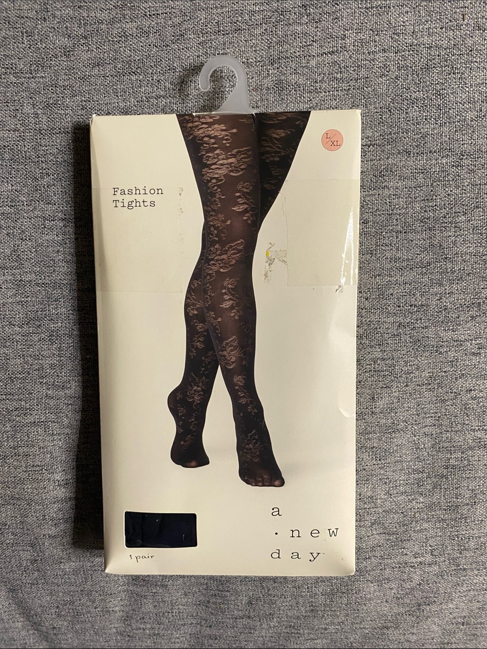a new day Black Floral Lace Tights